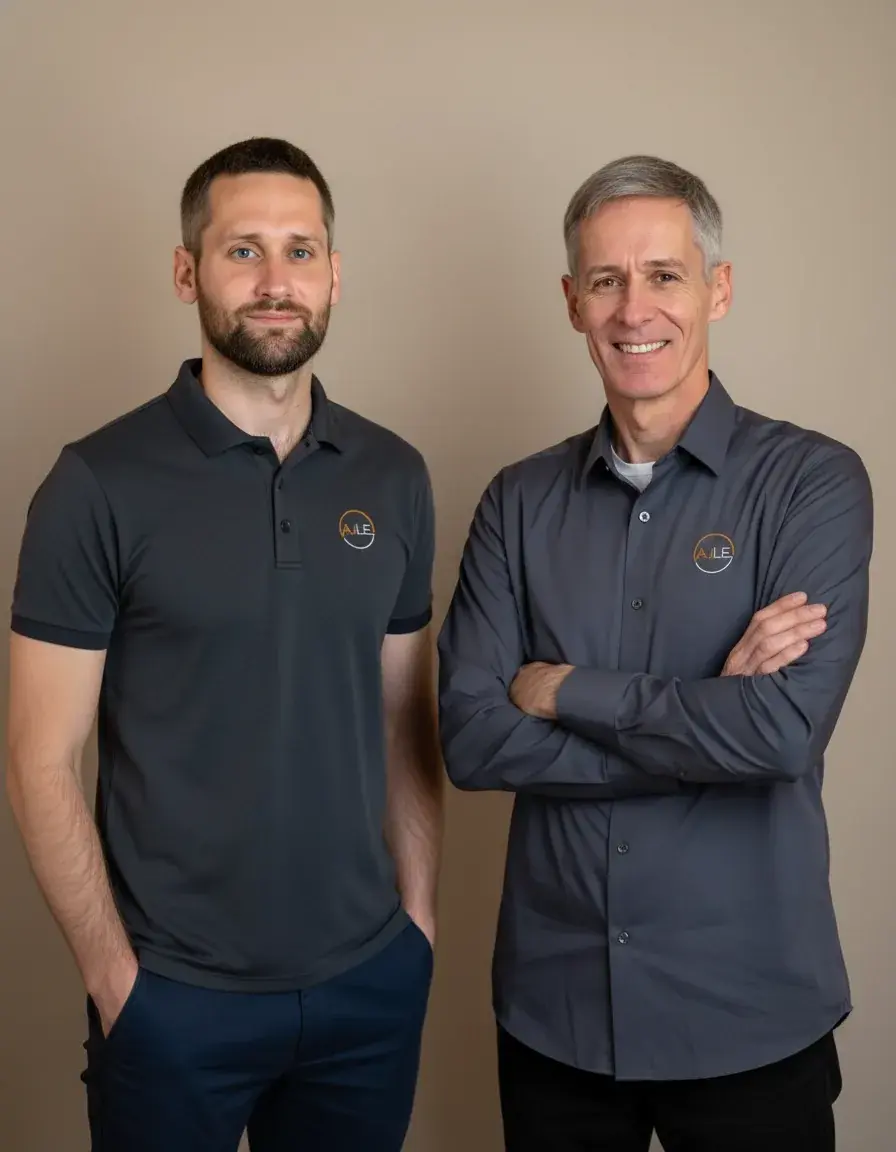John and Matt Long, the father and son behind AJ Long Electric